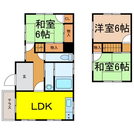 氷見丙418-4貸家の物件間取画像